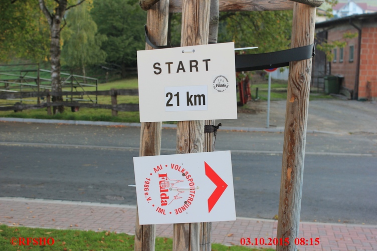 Fuldamarsch, Start 21 km