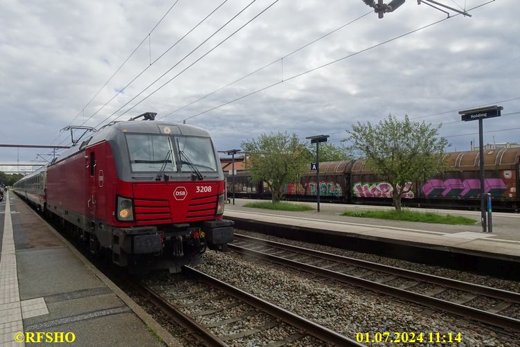 Rückreise mit der Bahn, Bahnhof Kolding, EC393 nach Hamburg Hbf