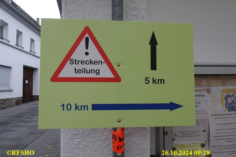 Marschstrecke 10 km, Grenze F − D