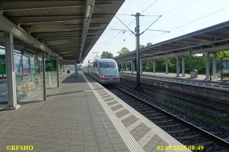 Hinfahrt mit der Bahn