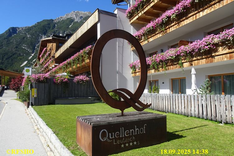 Ankunft in Leutasch, Hotel Quellenhof
