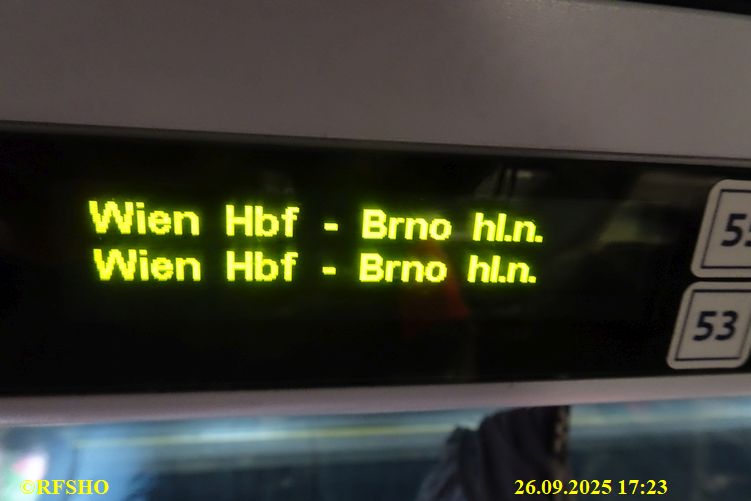 Im RJ370 von Wien nach Brno
