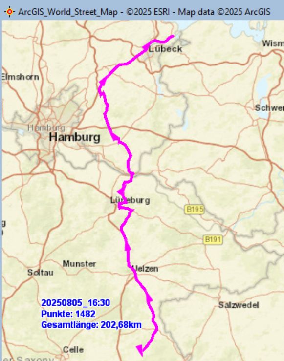 Fahrt von Schönewörde nach Travemünde