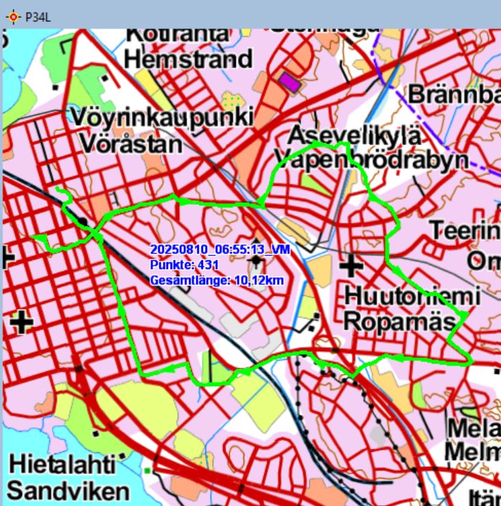 Wanderstrecke am 10.08.2025