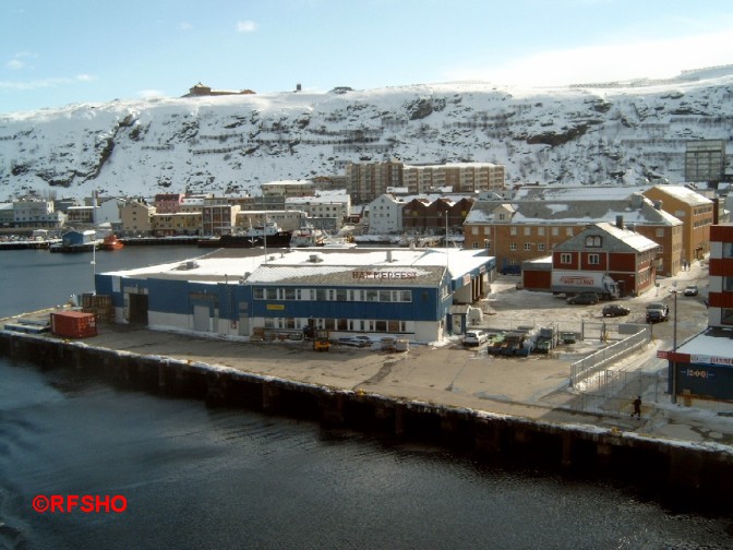 Hammerfest Hurtigrutenkai 08.04.2006 12:01 Uhr<BR>