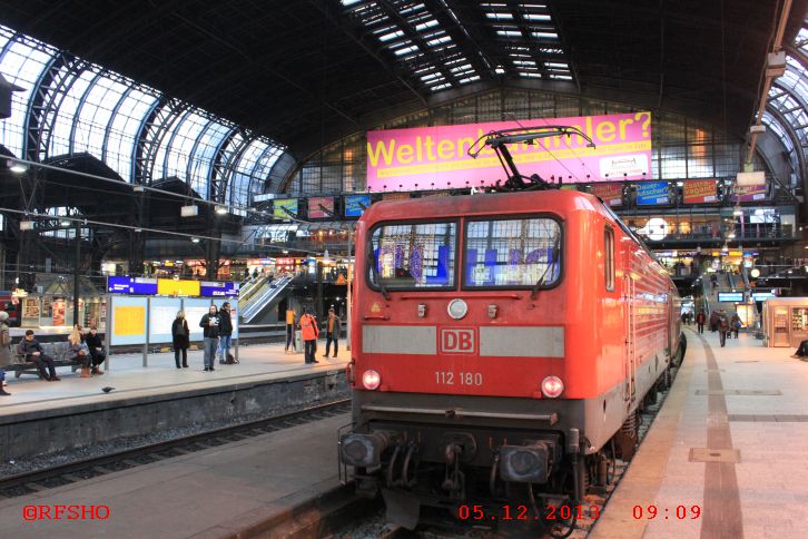 Hamburg HBF, Fahrt mit RE 21010 nach Kiel