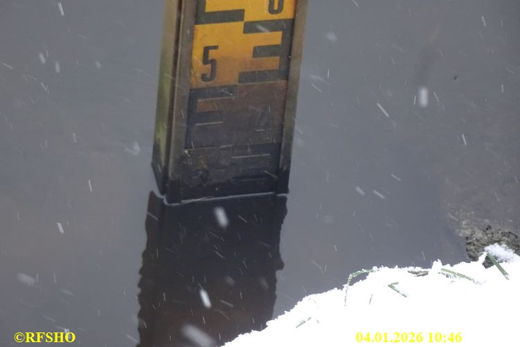 Ise, L&uuml;bingshorster Br&uuml;cke, Isepegel 40 cm