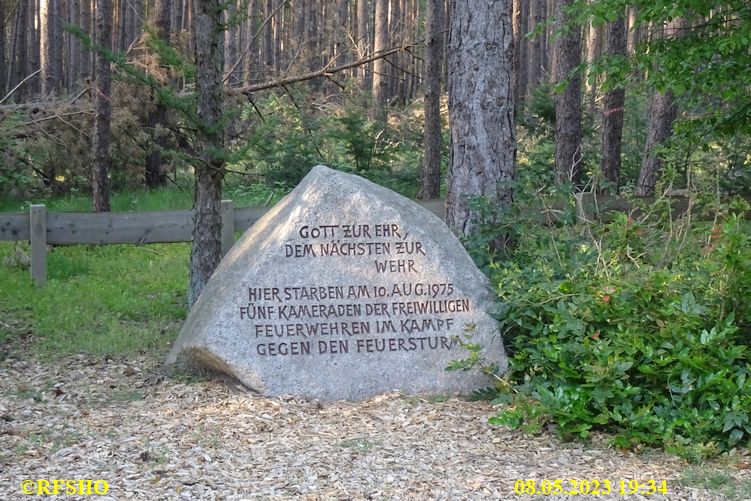 Meinersen, Waldbranddenkmal 1975