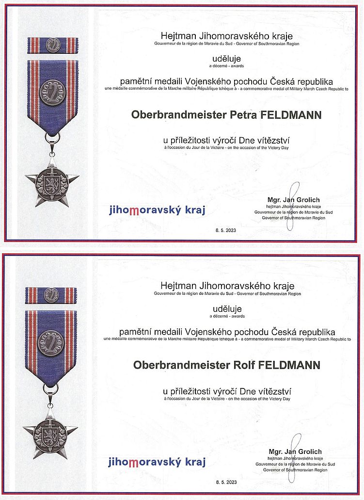 Urkunde vom Military March CZ