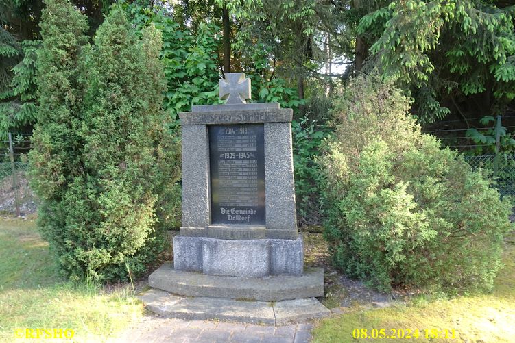 Marschstrecke, Start am Ehrenmal Dalldorf