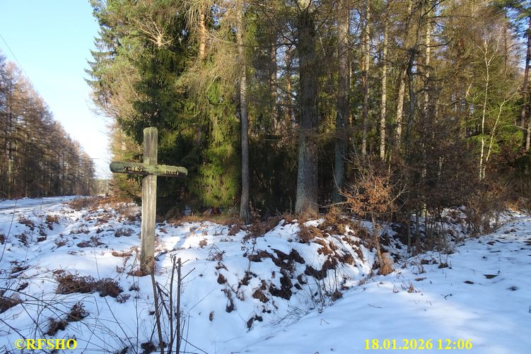 Marschstrecke, M&ouml;nchs Kreuz