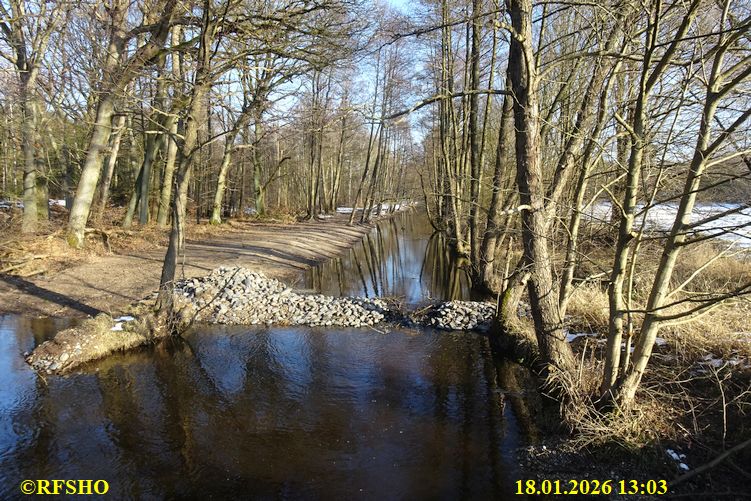 Marschstrecke, neue Ise an der Hohen Br&uuml;cke