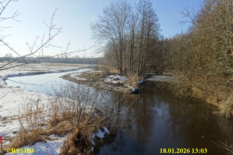 Marschstrecke, neue Ise an der Hohen Br&uuml;cke