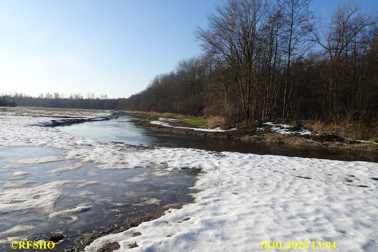 Marschstrecke, neue Ise an der Hohen Br&uuml;cke