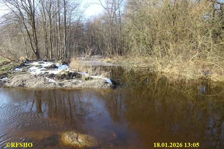 Marschstrecke, neue Ise an der Hohen Br&uuml;cke