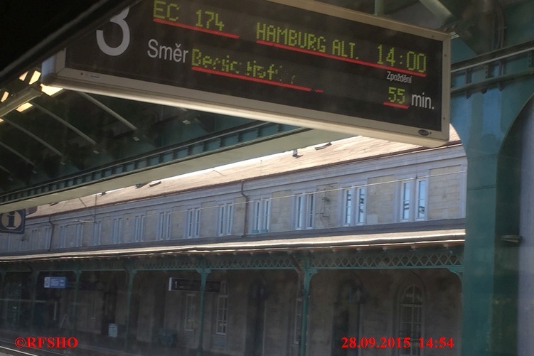 Rückreise mit der Bahn EC174, Brno − Dresden