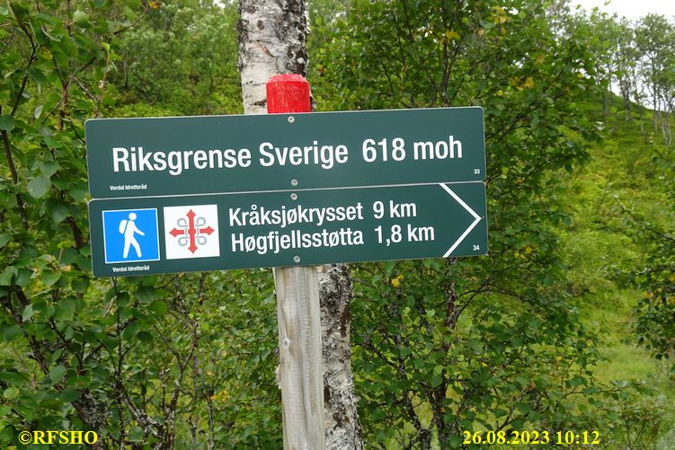 Sagamarsjen, Grenze Sverige − Norge
