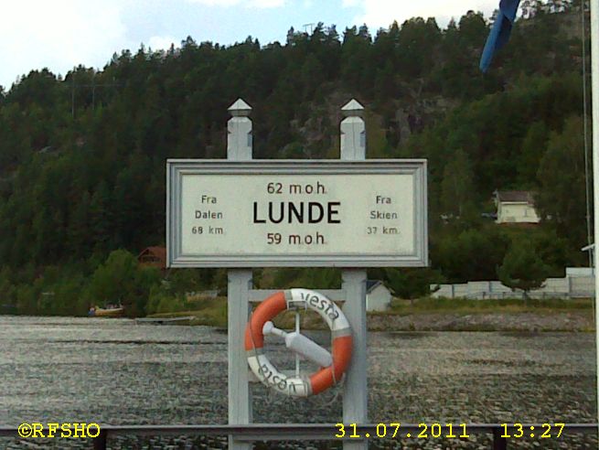 Lunde, Telemarkskanalen Schleuse