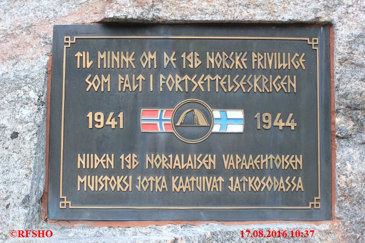 Zum Gedenken an die Norwegischen Gefallenen