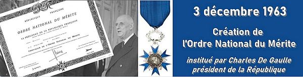 l'Ordre National du Mérite 03/12/1963
